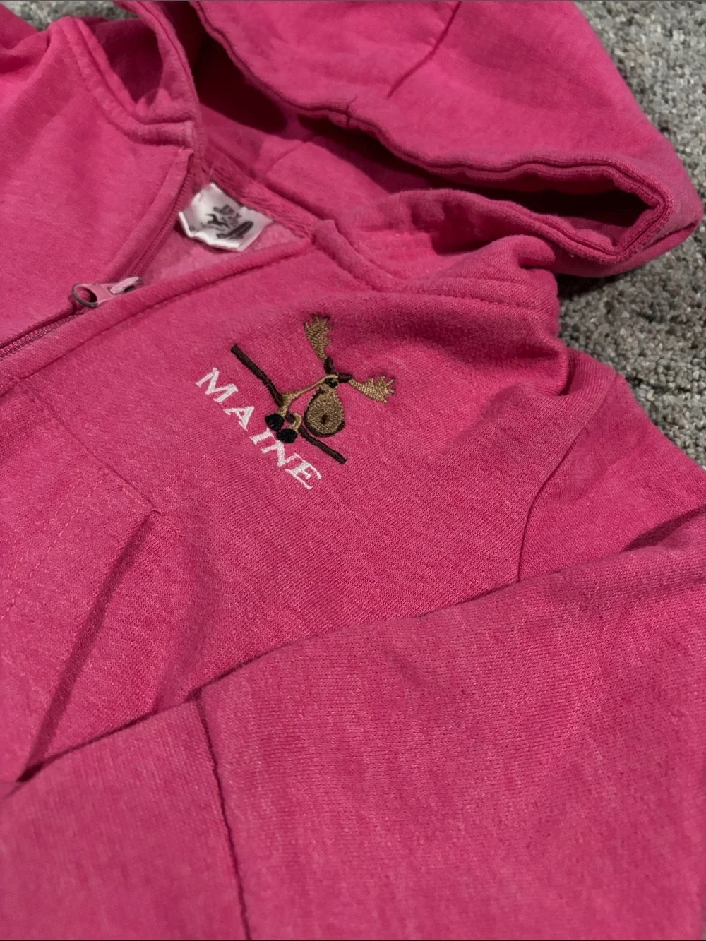 Pink Hooded Zip-Up Sweatshirt for Kids
